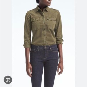 Banana Republic Dillon fit utility shirt petite xs